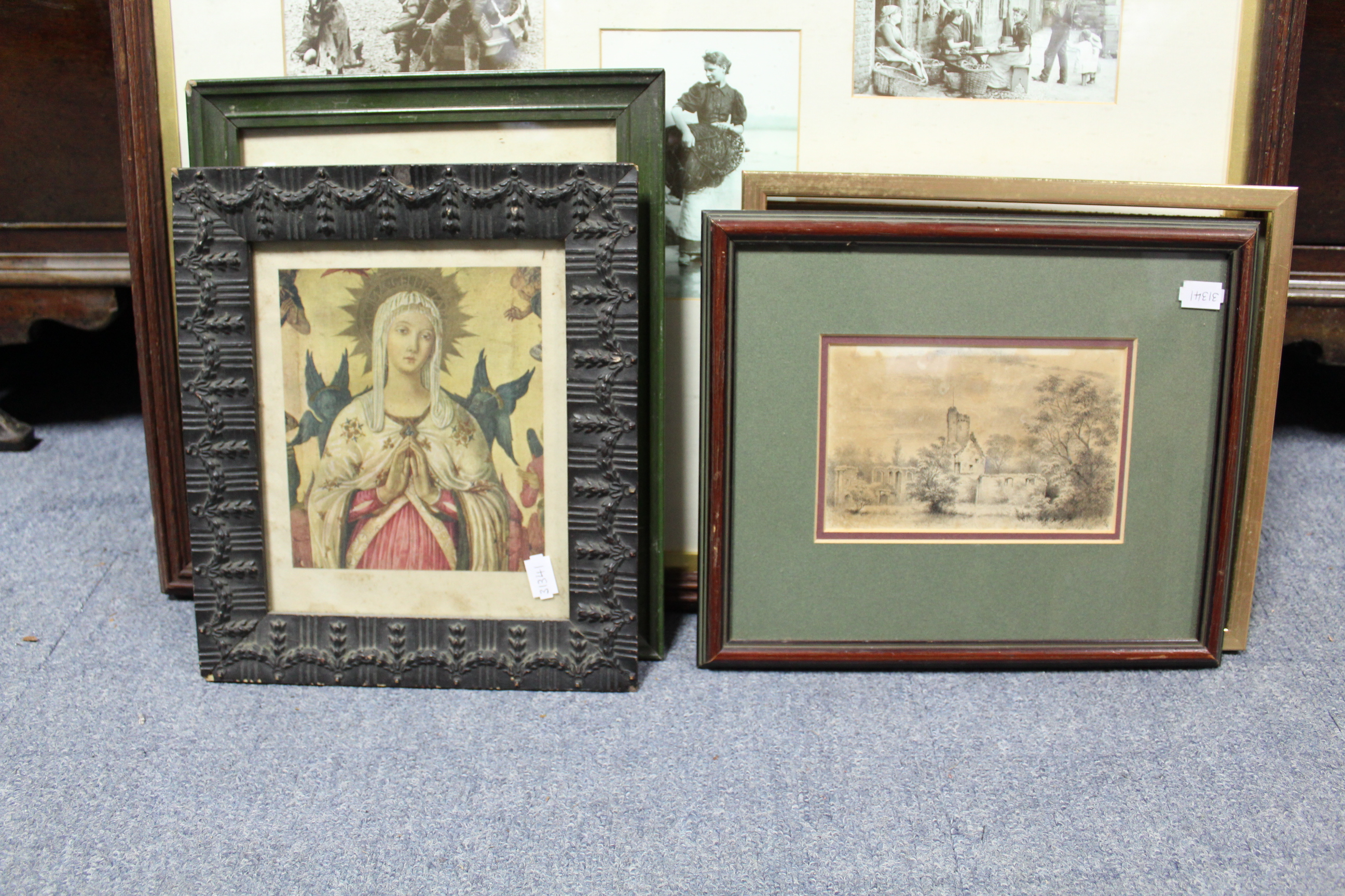 Eight various decorative prints & picture frames.