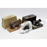 Two Singer electric sewing machines (Model Nos. 306k & 99) each with case; & a Toyoto “SP10