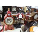 Twenty-six various mantel clocks, wall clocks & carriage clocks.