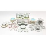 Twenty items of Coalport bone china “Divinity Pink” pattern tea & coffee ware; a Limoges nineteen