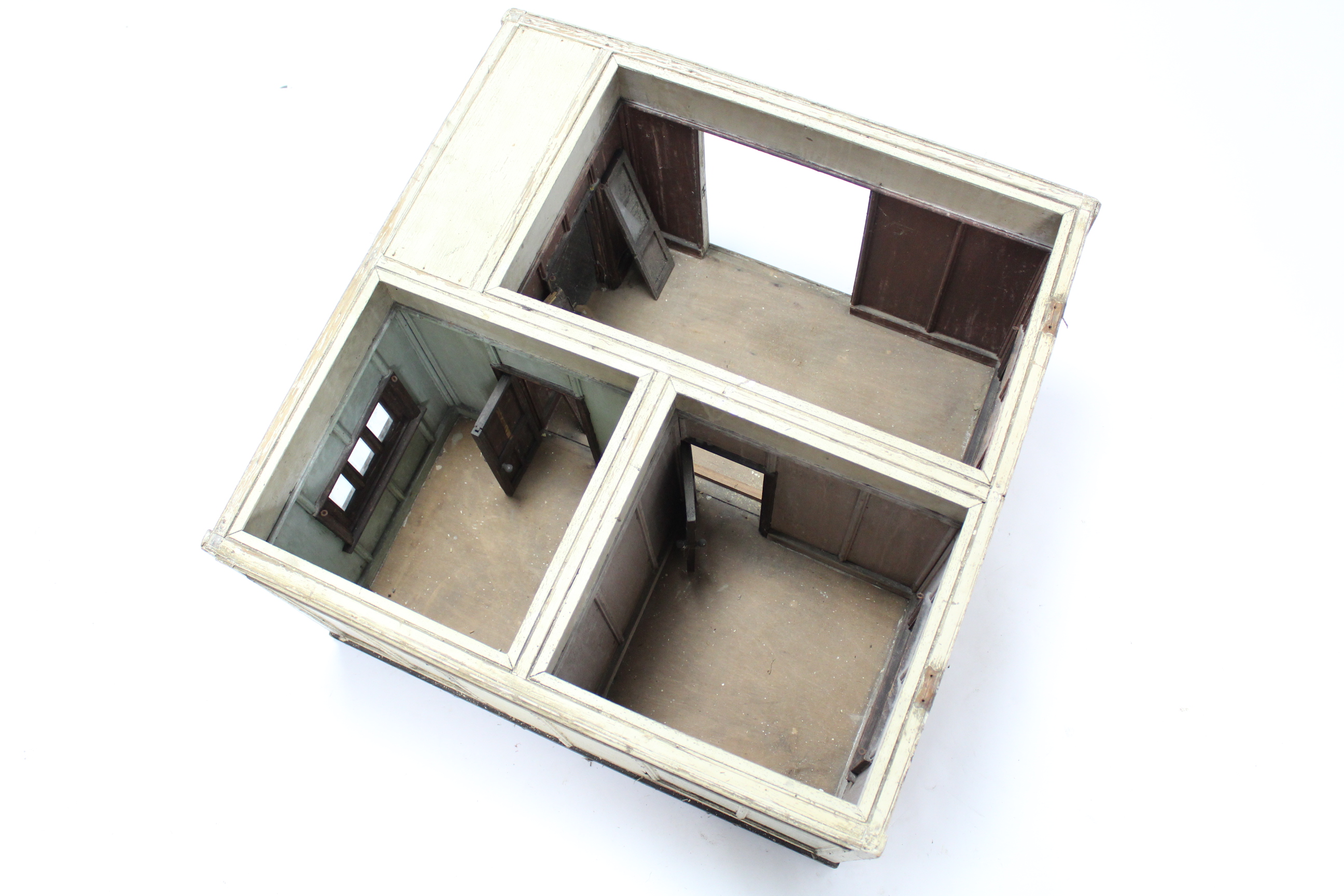 A painted wooden dolls model of a country Inn, 27” wide x 29½” high x 29” deep. - Image 3 of 5