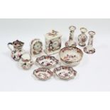 Two Mason’s ironstone “Mandalay” pattern mantel clocks, 7¾”, & 6” high; & nine ditto ornaments.