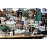 Various items of decorative china, pottery, glassware, etc. part w.a.f.