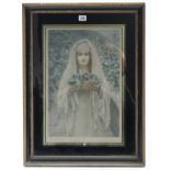 A coloured print after Herbert Schmals titled: “The Child Mary”, 19¼” x 12¾”; together with