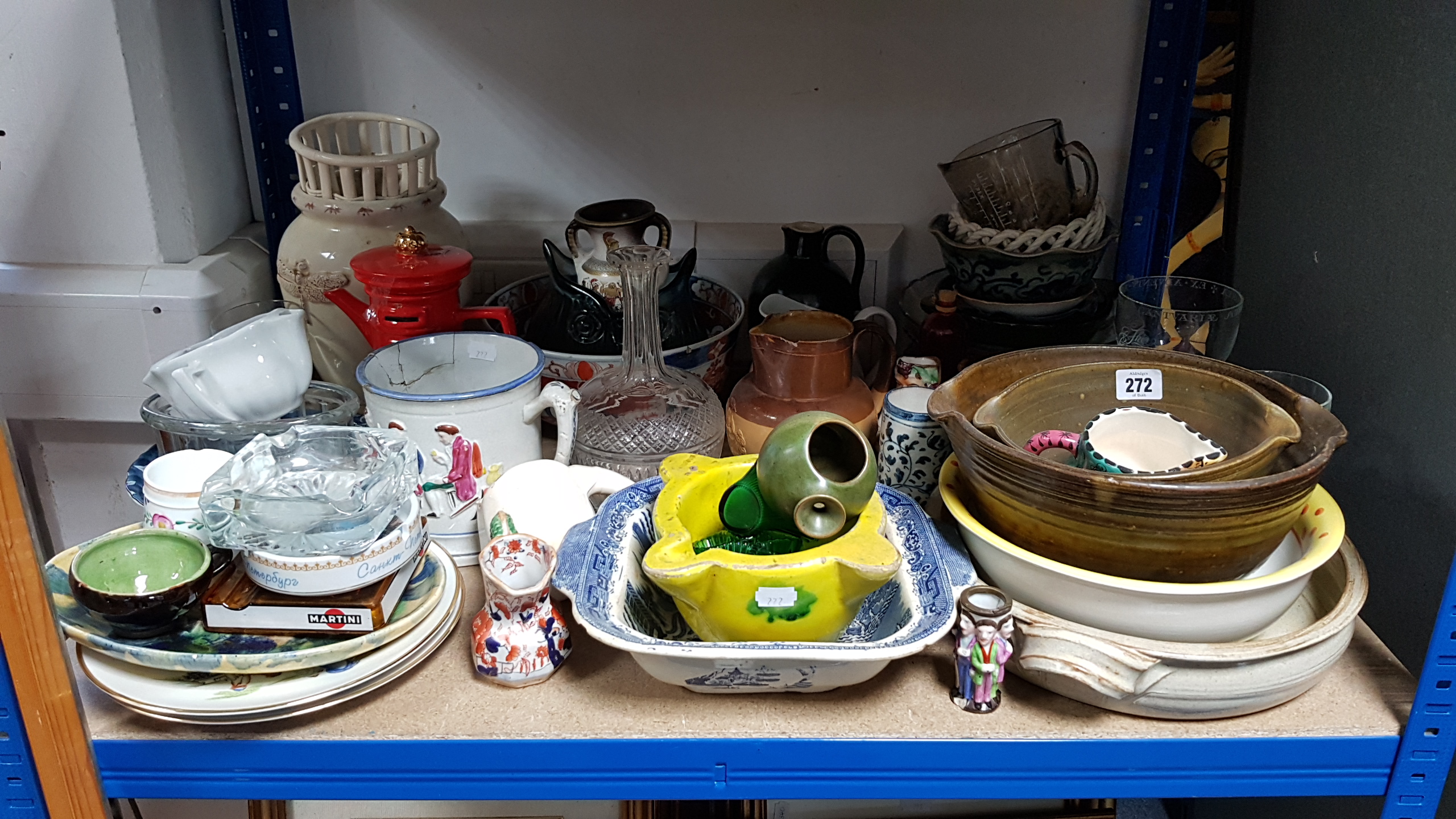 Various items of decorative china, pottery, & glassware, part w.a.f.