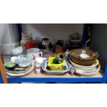 Various items of decorative china, pottery, & glassware, part w.a.f.