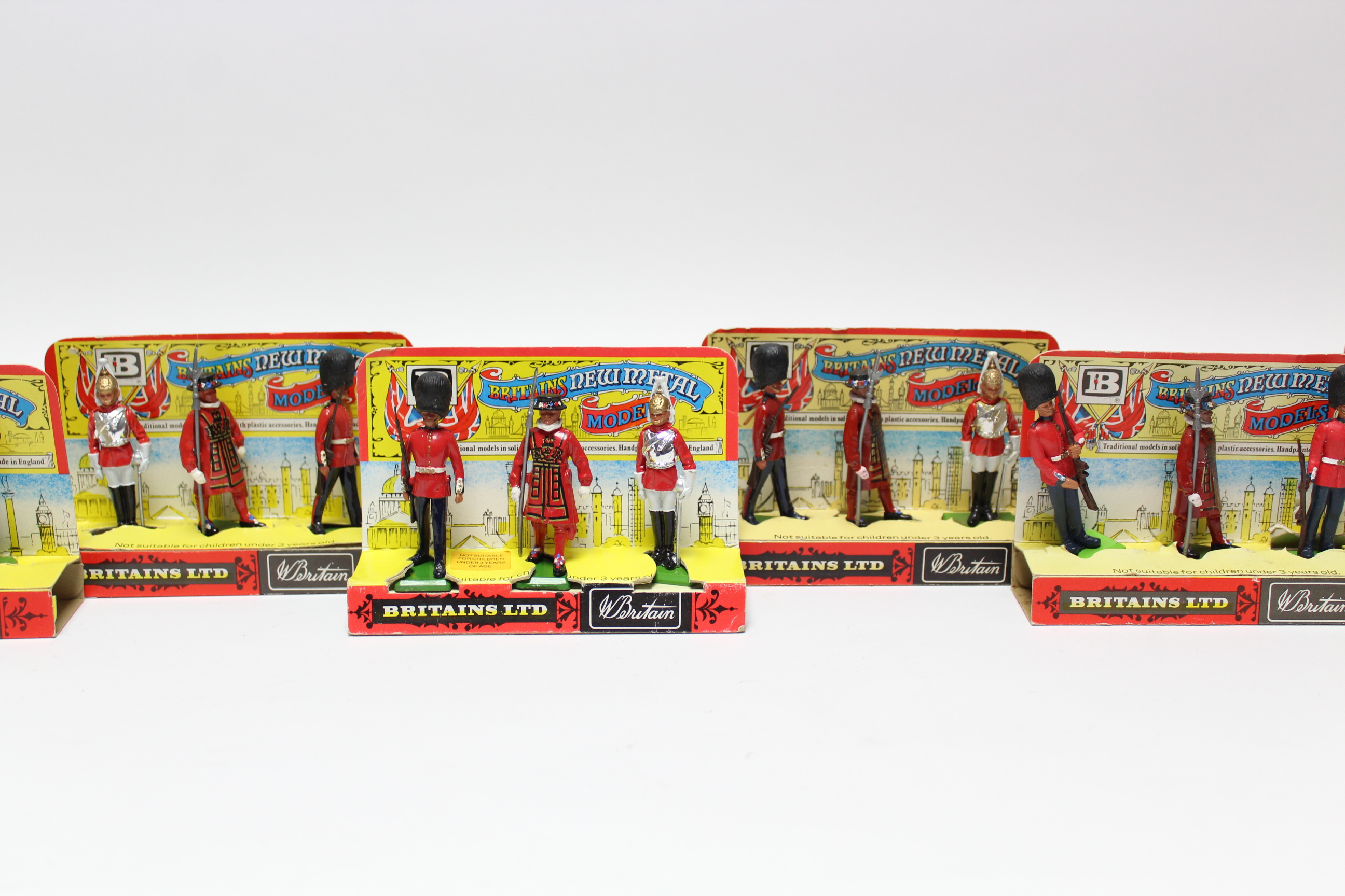 Six sets of Britains New Metal Soldier figures, each set with original packaging. - Image 2 of 2