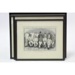 LOT WITHDRAWN - Ten various prints of cricket matches & cricketers, each in glazed frame.