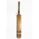 LOT WITHDRAWN - An early 20th century “Resilient Spring Handle” cricket bat by Aquila Clapshaw & Sa