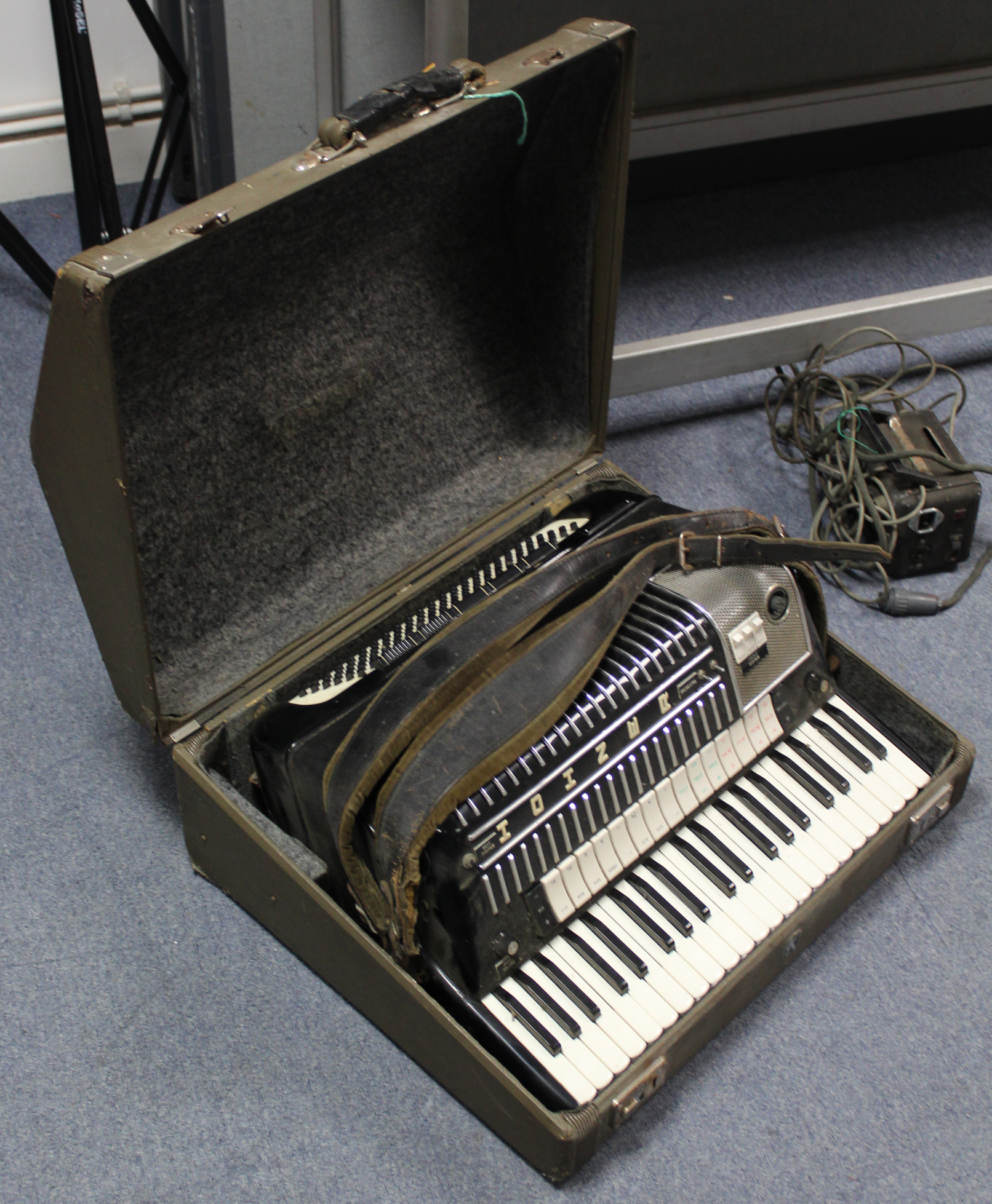 A Hohner electrically operated piano accordion, with case. - Image 3 of 4