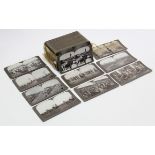 Approximately eighty various stereoscope cards - military scenes, etc., & a stereoscopic card