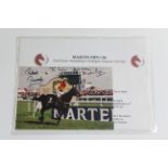 A Martin Pipe (racehorse trainer) collection set autographed by Martin Pipe & Richard Dunwoody.