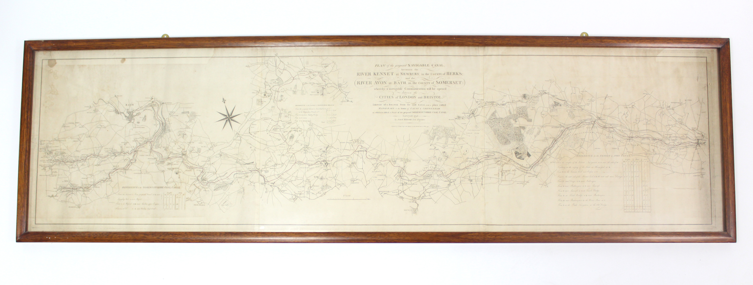 A LATE 18th century ENGRAVED MAP TITLED: “PLAN OF THE Proposed NAVIGABLE CANAL between the RIVER