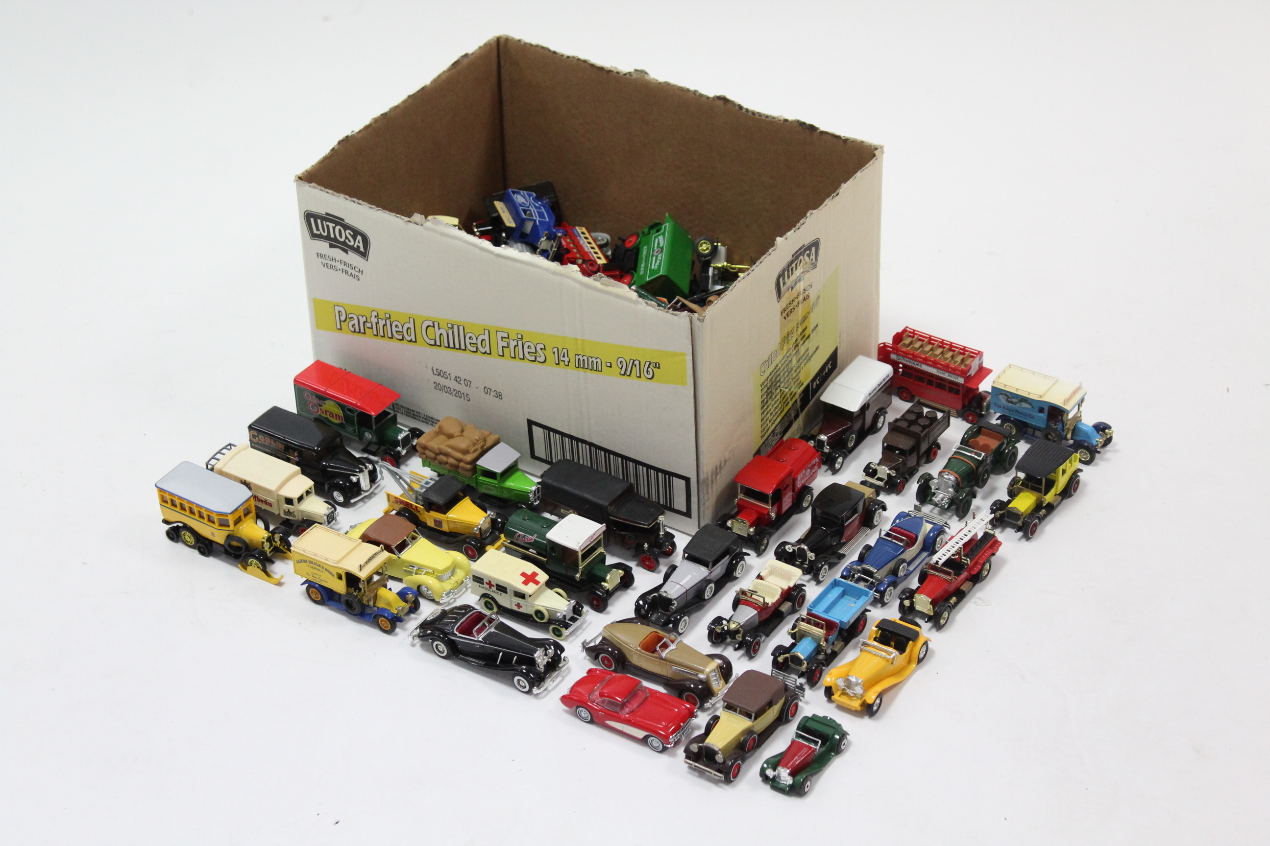 Approximately thirty various Matchbox Models of Yesteryear, all unboxed.