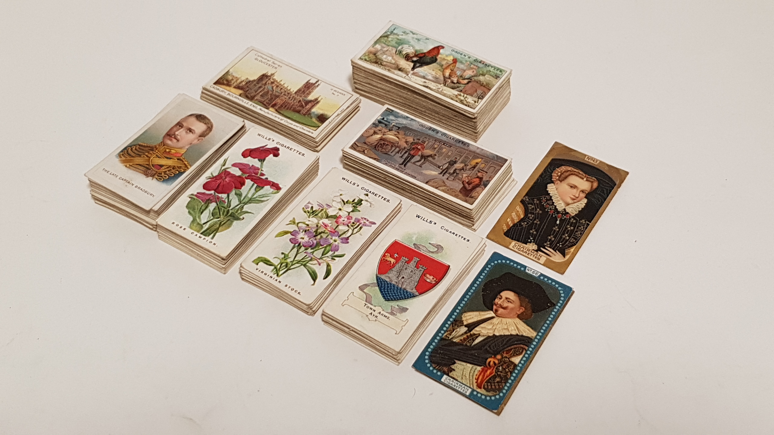 110. Approximately two hundred loose cigarette cards including Ogdens “Boy Scouts” (40), B. A. T. “