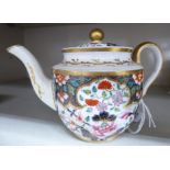 An early 19thC Spode china small, round teapot and cover,