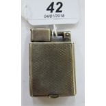 An Everest white metal cased cigarette lighter with engine turned decoration stamped 925 11