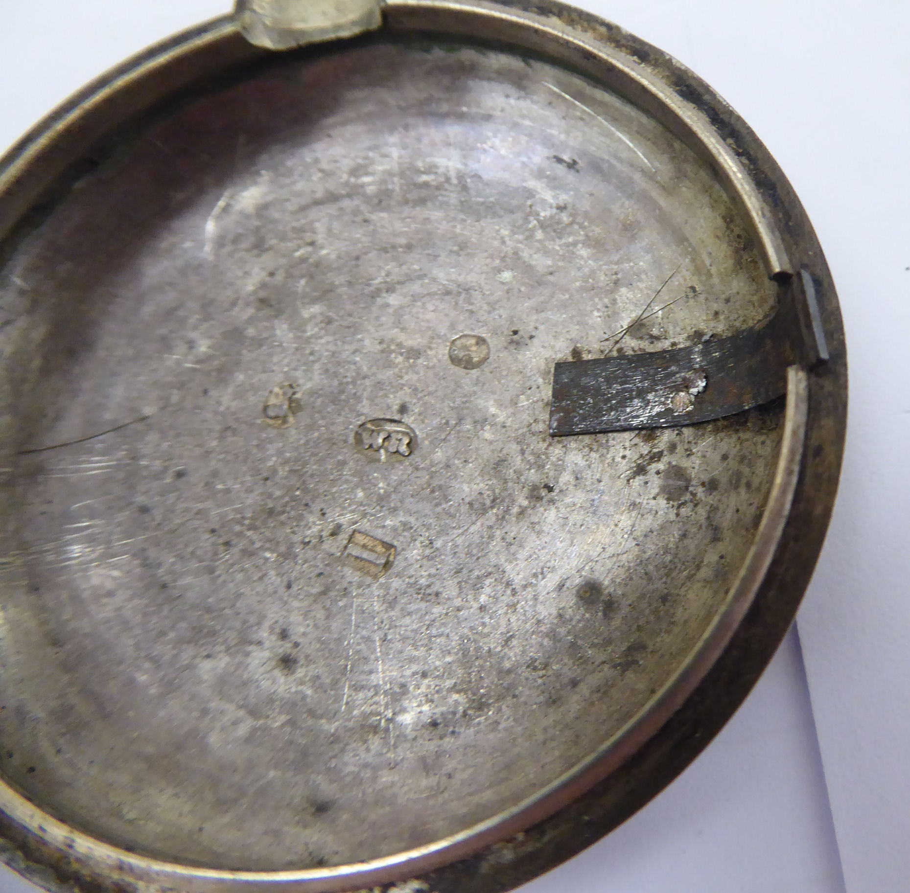 A late 18thC silver pair cased pocket watch, the fusee movement inscribed Wm. - Image 3 of 8