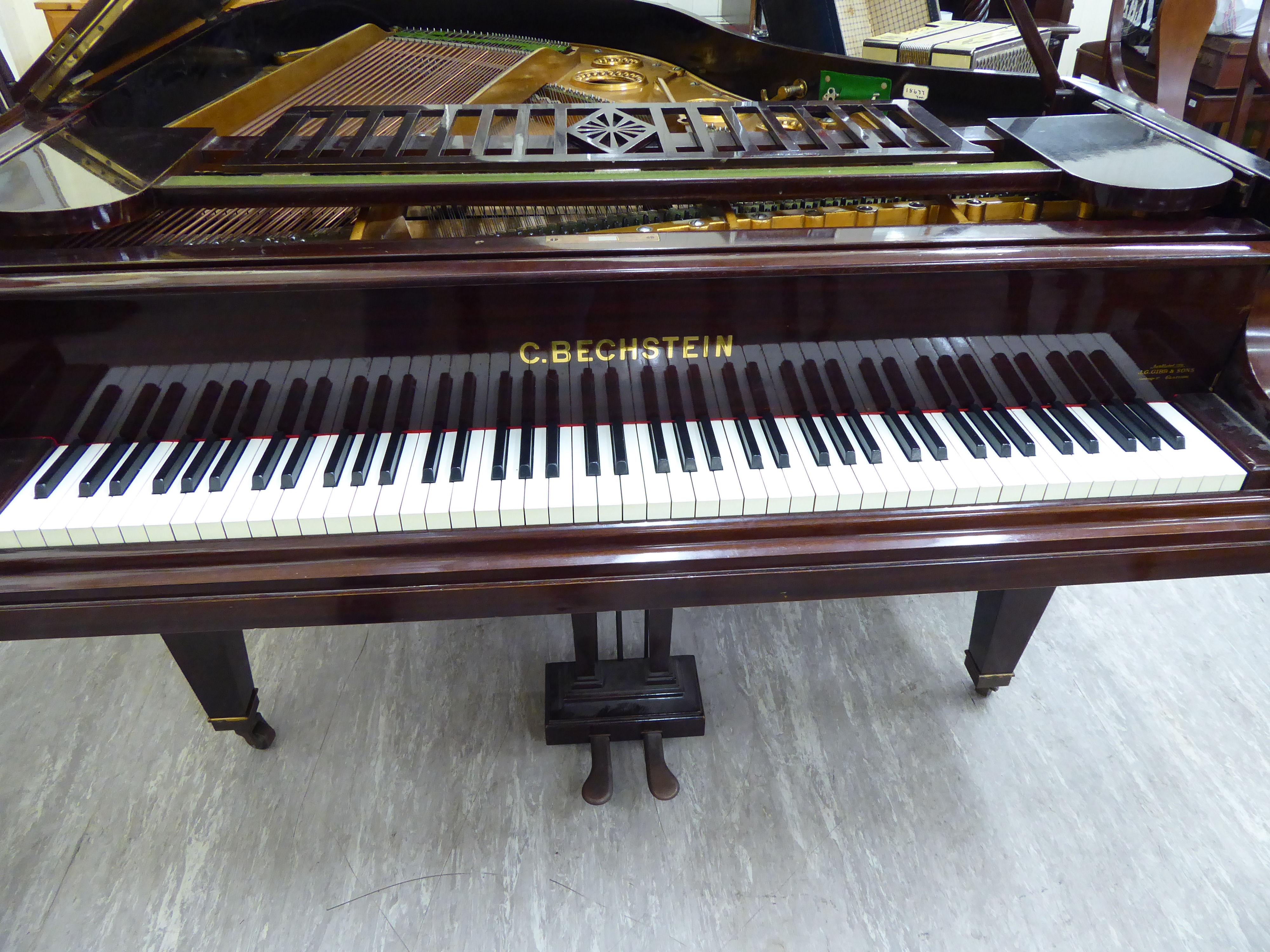 A Bechstein mahogany cased baby grand piano, no. - Image 2 of 5