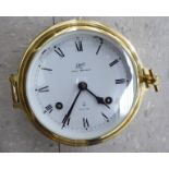 A modern Schatz 1881 Royal Mariner Ship's Bell lacquered brass cased bulkhead timepiece;