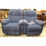 A pair of Lazy Boy reclining armchairs,