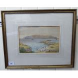 F Stowell - a coastal scene with small sailing vessels watercolour bears a signature 6.5'' x 9.