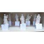 'The Classical Muses' - a series of seven Wedgwood Jasper Limited Edition 9 of 12,500) figures, viz.