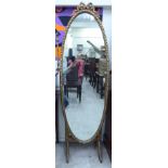 A modern 'antique' inspired gilded wooden framed cheval mirror,