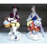 Two early/mid 20thC Sitzendorf porcelain figures,