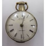 An early 19thC silver pair cased pocket watch, the fusee movement inscribed G Prior, London,