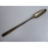 A George III silver marrow scoop with a cast bead bordered stem John Lambe London 1780