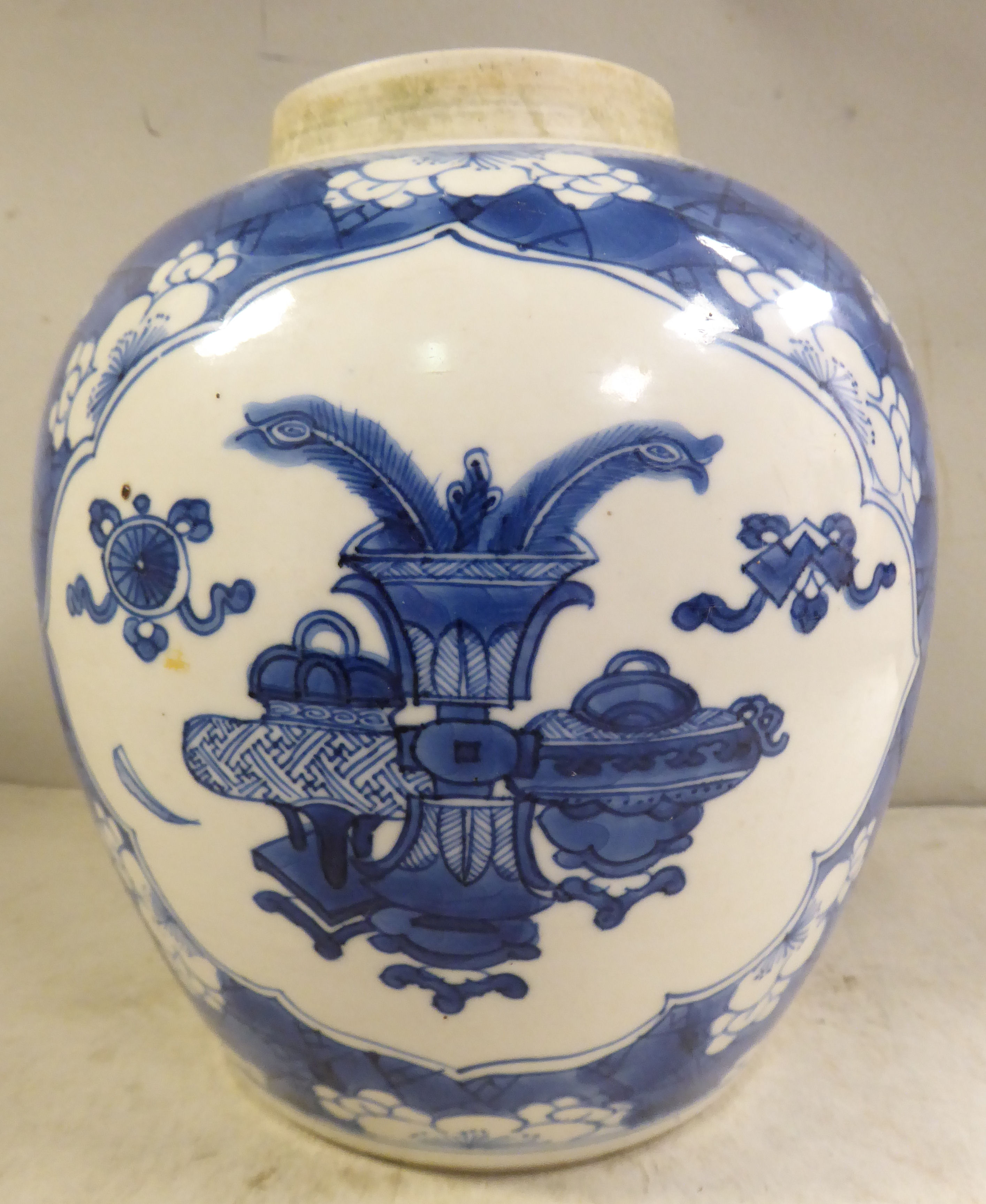 A late 19thC Chinese porcelain jar of baluster form, - Image 3 of 6