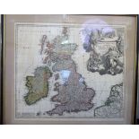 An early 20thC Johann Baptiste Homann coloured map 'Magna Britannia complectens Angliae Scotiae et