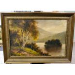 W Gray - an autumnal lakeland scene oil on canvas bears a signature 15'' x 23'' framed