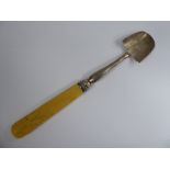 A George IV silver Stilton scoop,