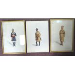 Probably Paul Chater - three late 19thC Indian Army uniform studies, viz.