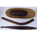 Aboriginal carved wooden artefacts, viz.