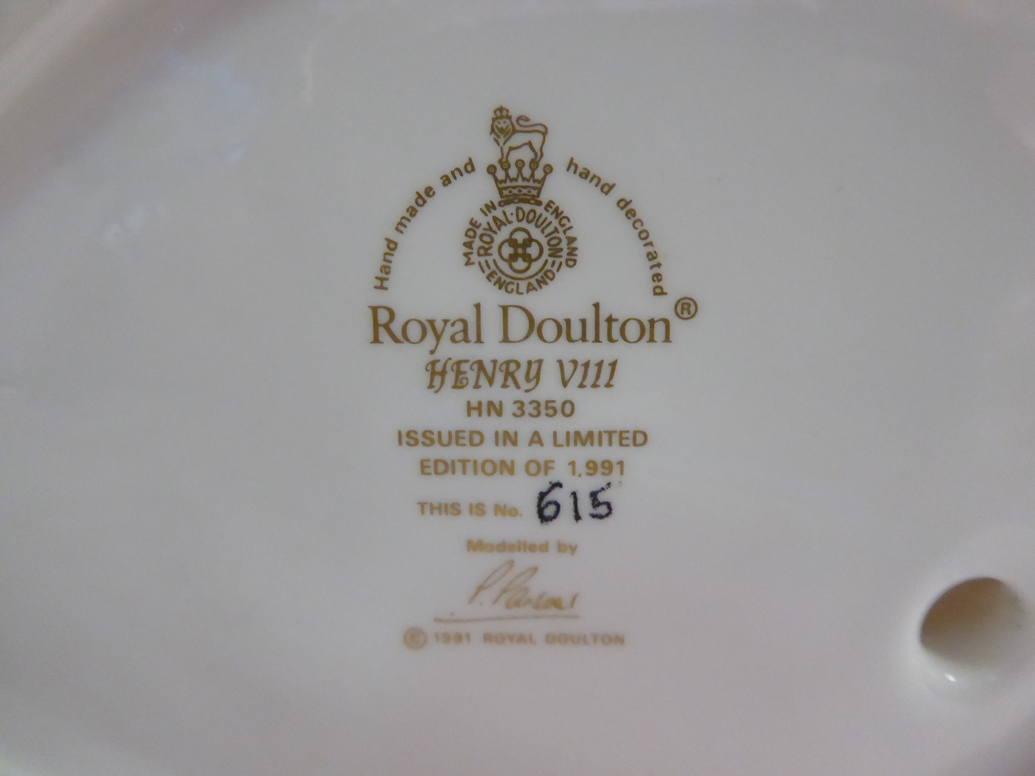 A Royal Doulton Limited Edition set of china figures, comprising Henry VIII and his six wives, - Image 9 of 9