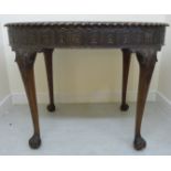 An early 20thC Georgian style mahogany centre table,