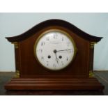 An Edwardian boxwood and ebony string inlaid mahogany, shallow,