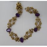 A 9ct gold fancy ink bracelet,