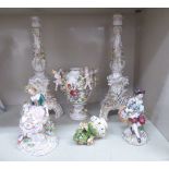 Late 19th/early 20thC European porcelain: to include a Sitzendorf figure,