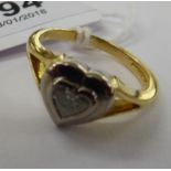 An 18ct gold heart shaped,