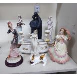 Decorative ceramics: to include a Royal Doulton china figure 'Family' HN2721 13''h OS2