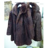 Two similar ladies fox fur jackets with lapelled collars RSF