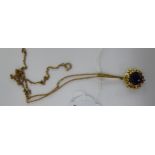 A 14ct gold petal design pendant,