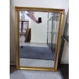 A bevelled mirror,