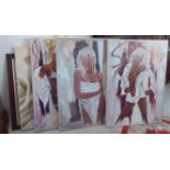 Interior design pictures: to include Furel - a series of three portrait studies of scantily clad