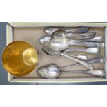19thC and later silver flatware: to include fiddle pattern tablespoons mixed marks 11