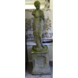 A composition stone garden statue 'Venus',